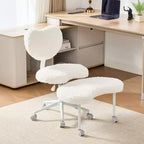 GDFStudio Hazlitt - Chaise pivotante ergonomique à hauteur réglable et piètement croisé avec roulettes
