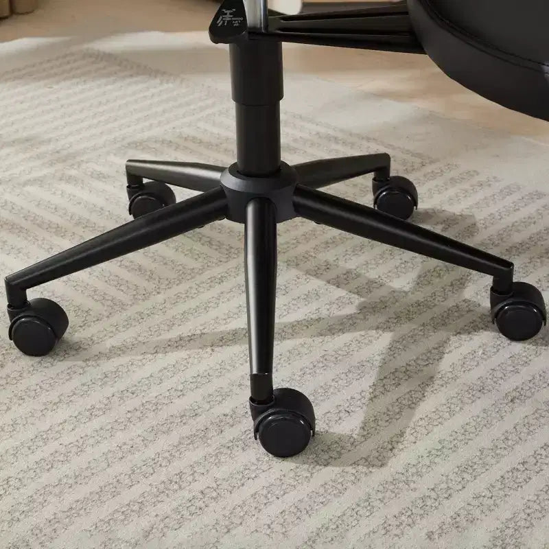 GDFStudio Hazlitt - Chaise pivotante ergonomique à hauteur réglable et piètement croisé avec roulettes