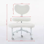 GDFStudio Hazlitt - Chaise pivotante ergonomique à hauteur réglable et piètement croisé avec roulettes