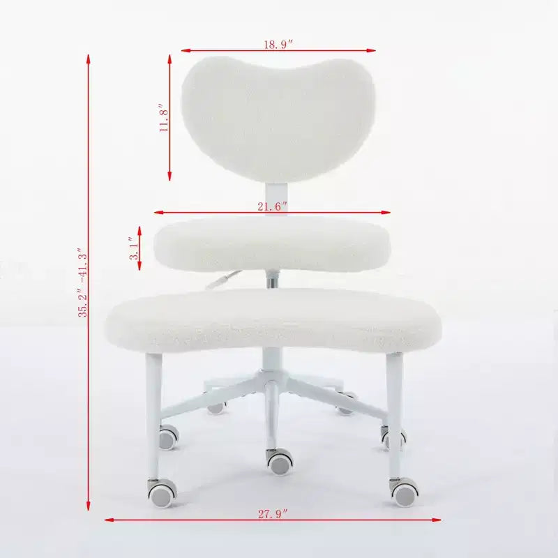 GDFStudio Hazlitt - Chaise pivotante ergonomique à hauteur réglable et piètement croisé avec roulettes