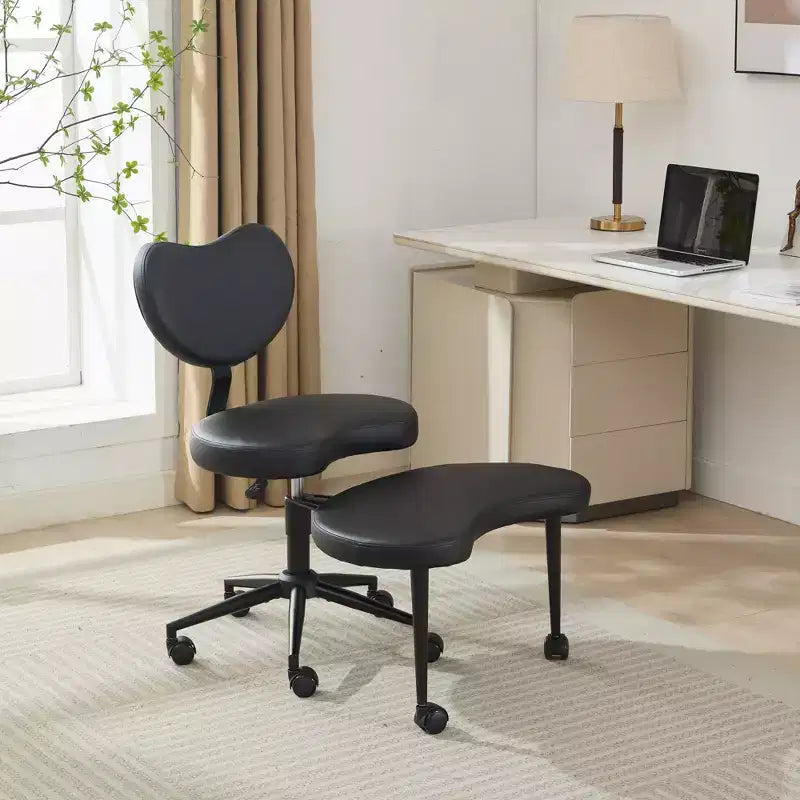 GDFStudio Hazlitt - Chaise pivotante ergonomique à hauteur réglable et piètement croisé avec roulettes