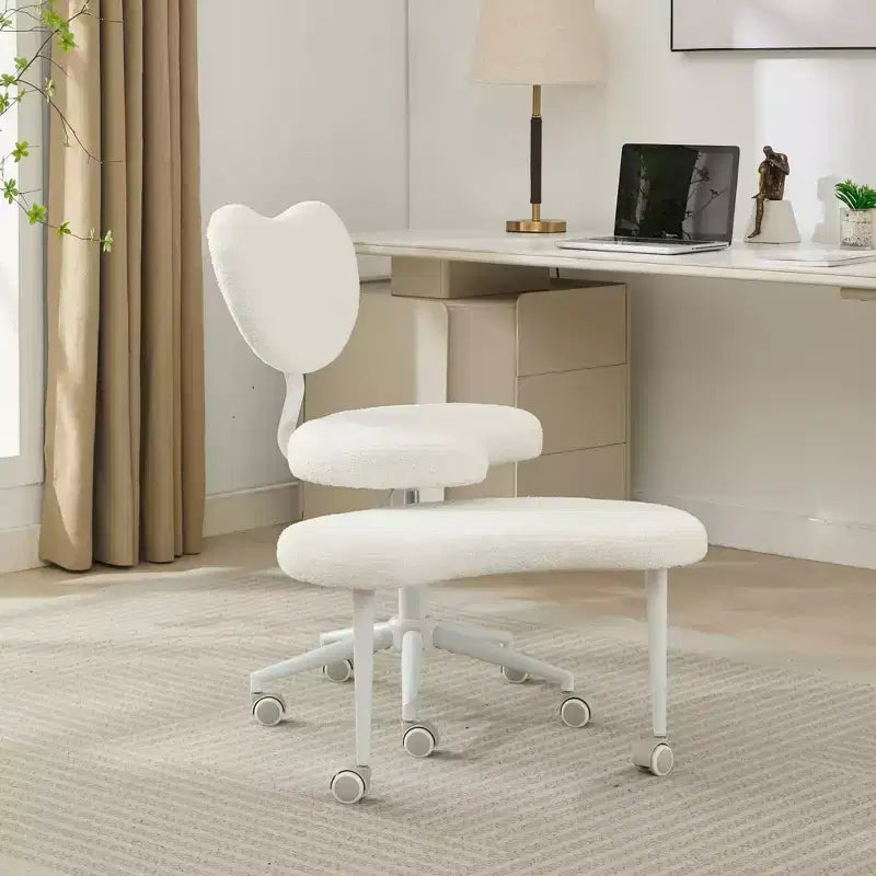 GDFStudio Hazlitt - Chaise pivotante ergonomique à hauteur réglable et piètement croisé avec roulettes