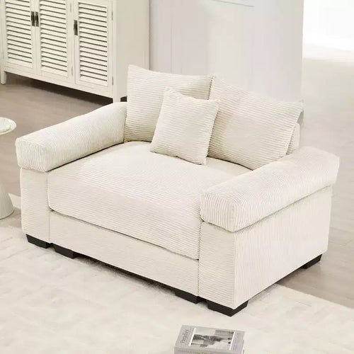 54.3 Oversized Cloud Modular Sectional Couch,Extra-Thick Armrests Good Resilience Cushions Ergonomic Design Premium Soft Corduroy Fabric