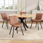 Table à manger ronde de 47 po, table basse moderne du milieu du siècle pour 4 à 6 personnes