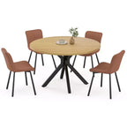 Table à manger ronde de 47 po, table basse moderne du milieu du siècle pour 4 à 6 personnes