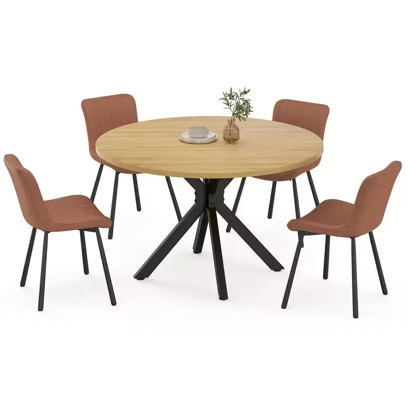 Table à manger ronde de 47 po, table basse moderne du milieu du siècle pour 4 à 6 personnes