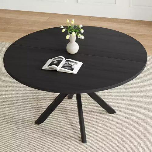 47Round Dining Table, Mid Century Modern Coffee Table for 4-6 Person