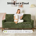 Dyonery 68 Loveseat Sofa, Canapé confortable pour salon, Canapé deux places moderne du milieu du siècle, Petits canapés pour chambre à coucher ou bureau, montage sans outils