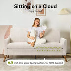 Dyonery 68 Loveseat Sofa, Canapé confortable pour salon, Canapé deux places moderne du milieu du siècle, Petits canapés pour chambre à coucher ou bureau, montage sans outils