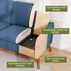 Dyonery 68 Loveseat Sofa, Canapé confortable pour salon, Canapé deux places moderne du milieu du siècle, Petits canapés pour chambre à coucher ou bureau, montage sans outils