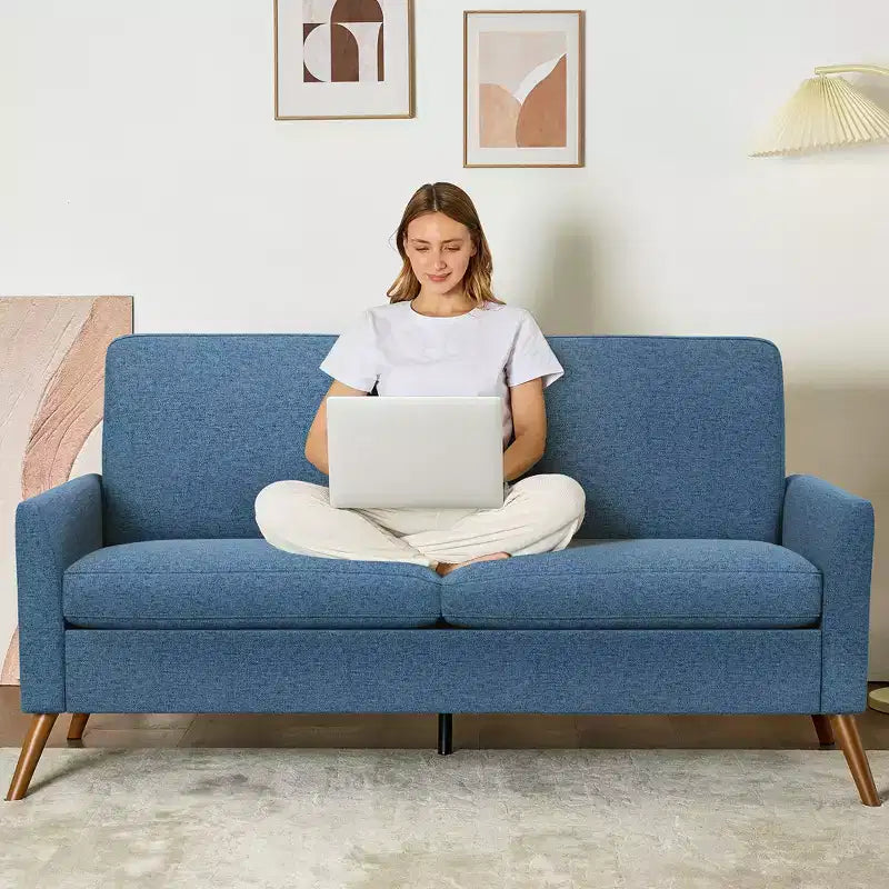 Dyonery 68 Loveseat Sofa, Canapé confortable pour salon, Canapé deux places moderne du milieu du siècle, Petits canapés pour chambre à coucher ou bureau, montage sans outils