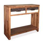 vidaXL Console Table Solid Acacia and Engineered Wood 33.9x11.8x29.5