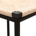MAYEERTY Lot de 2 tabourets de bar sans dossier en corde de papier tressée pour cuisine