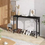 Console d'entrée, table d'appoint derrière le canapé avec station de recharge et pieds en métal, capacité de 50 kg, facile à assembler