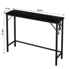 Console d'entrée, table d'appoint derrière le canapé avec station de recharge et pieds en métal, capacité de 50 kg, facile à assembler