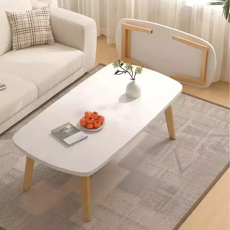 Table basse pliante, 80x50cm, table basse pliable, bureaux pliants en bois pour petits espaces, idéale pour l'étude, la maison, le bureau, la chambre, le salon de thé