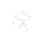 HomeStock Ensemble table et chaises de cuisine 5 pièces comprend une table de salle à manger ronde avec abattants et 4 chaises de salle à manger, 42x42 pouces, blanc lin