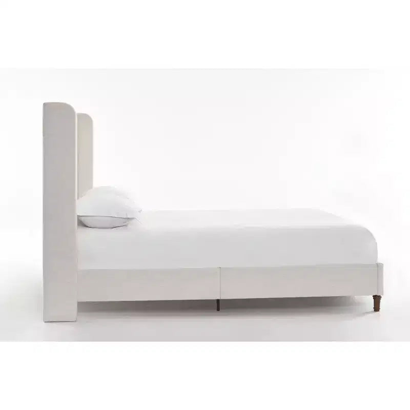 Tête de lit capitonnée en chenille GDFStudio Delia 54 avec pieds en bois massif, sommier tapissier requis