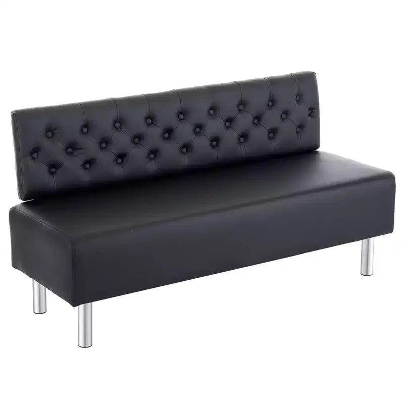 Banc de réception/salle d'attente rembourré Karl Home de 148,8 cm avec dossier capitonné