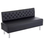 Banc de réception/salle d'attente rembourré Karl Home de 148,8 cm avec dossier capitonné