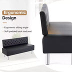 Banc de réception/salle d'attente rembourré Karl Home de 148,8 cm avec dossier capitonné