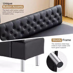 Banc de réception/salle d'attente rembourré Karl Home de 148,8 cm avec dossier capitonné