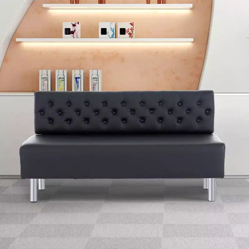 Banc de réception/salle d'attente rembourré Karl Home de 148,8 cm avec dossier capitonné