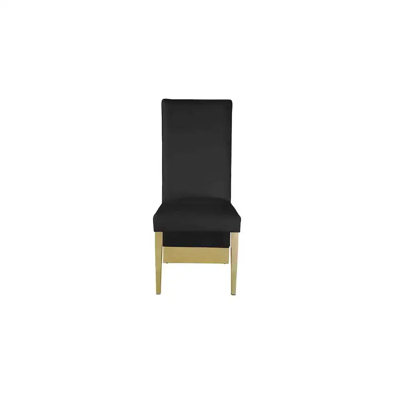 Meridian Furniture, Chaises de salle à manger Porsha en cuir végétalien, ensemble de 2