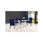 Meridian Furniture, Nikki, chaise de salle à manger en velours, ensemble de 2