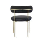 Meridian Furniture, Chaises de salle à manger Beacon en cuir vegan et tissu bouclé, lot de 2