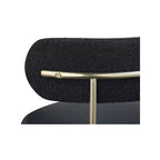 Meridian Furniture, Chaises de salle à manger Beacon en cuir vegan et tissu bouclé, lot de 2