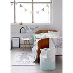 Storied Home Mon Sac de Rangement en Coton Trésors Cachés, Blanc et Menthe
