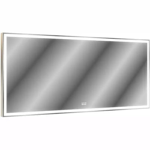 72x32 LED Bathroom Mirror, Wall Mounted Aluminum Frame Mirror, Touch Control, Dimmable Waterproof Design, Perfect for Bathroom