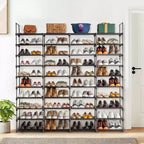 Étagère à Chaussures 10 Niveaux, Organisateur de Rangement pour Chaussures, Meuble de Rangement pour 72 Paires de Chaussures pour Placard
