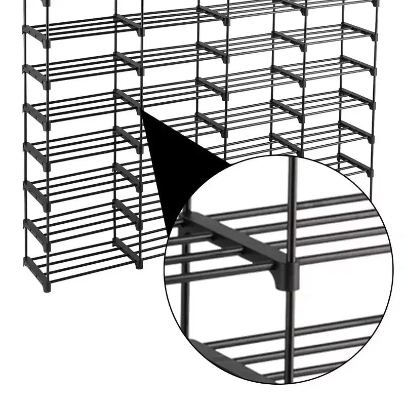 Étagère à Chaussures 10 Niveaux, Organisateur de Rangement pour Chaussures, Meuble de Rangement pour 72 Paires de Chaussures pour Placard