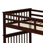 Lit superposé jumeau sur jumeau avec escalier, rangement et barrière de sécurité pour chambre à coucher, dortoir, couleur blanche