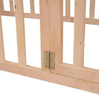 Cadre de lit simple en bois avec clôture et porte blanc