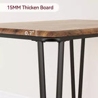 CuisinSmart - Table de salle à manger pour 4 personnes avec chaises rembourrées, petit ensemble table et chaises, ensemble de salle à manger pour 4 personnes, ensemble table à manger rectangulaire.