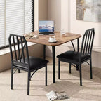 Ensemble de table à manger CuisinSmart, avec design à chanfrein, table de cuisine 3/5 pièces avec sièges rembourrés
