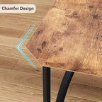 Ensemble de table à manger CuisinSmart, avec design à chanfrein, table de cuisine 3/5 pièces avec sièges rembourrés