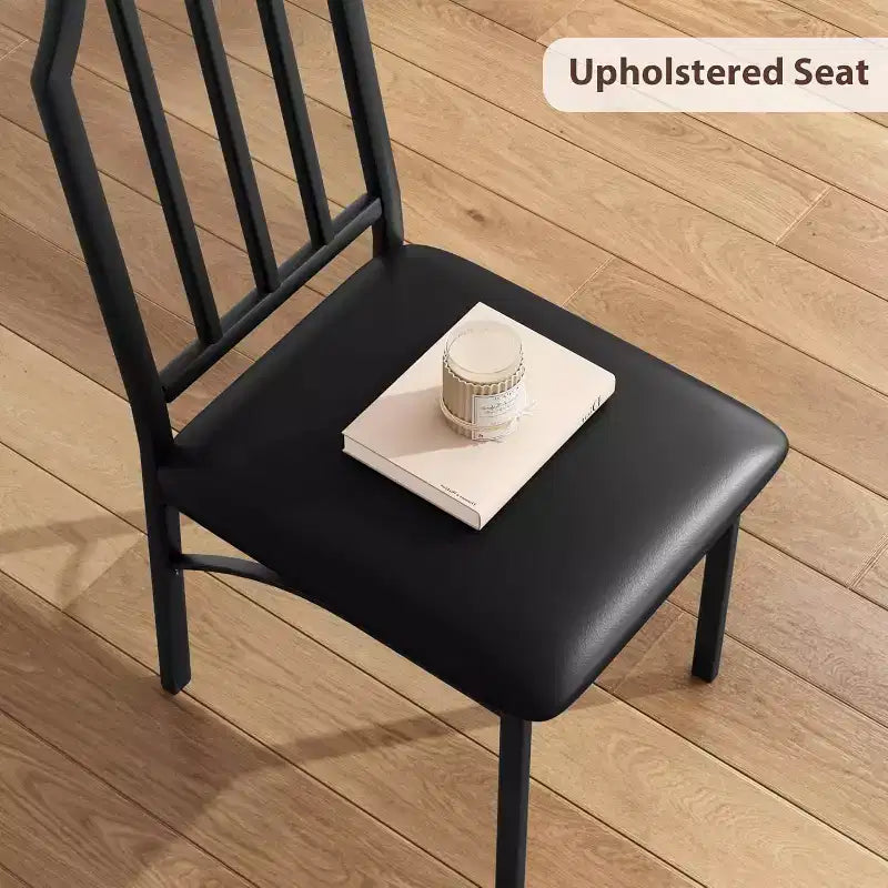 Ensemble de table à manger CuisinSmart, avec design à chanfrein, table de cuisine 3/5 pièces avec sièges rembourrés