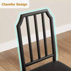 Ensemble de table à manger CuisinSmart, avec design à chanfrein, table de cuisine 3/5 pièces avec sièges rembourrés
