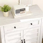 31.5 Armoire de buffet, Meuble de rangement rustique avec étagère réglable, Console d'entrée, Meuble de bar à café pour la cuisine