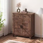 31.5 Armoire de buffet, Meuble de rangement rustique avec étagère réglable, Console d'entrée, Meuble de bar à café pour la cuisine
