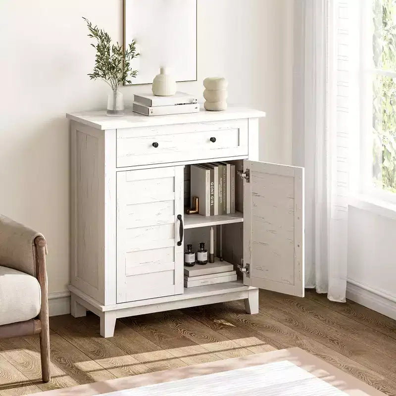 31.5 Armoire de buffet, Meuble de rangement rustique avec étagère réglable, Console d'entrée, Meuble de bar à café pour la cuisine