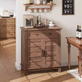 31.5 Armoire de buffet, Meuble de rangement rustique avec étagère réglable, Console d'entrée, Meuble de bar à café pour la cuisine