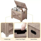 Banc de rangement Acekool avec couvercle relevable - Siège et organisateur d'entrée en bois rustique