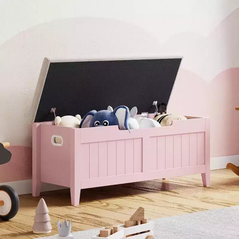 Acekool 39 Banc de rangement avec coussin de siège et charnières de sécurité Organiseur à chaussures pour entrée et chambre