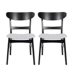 Okak Chaises de salle à manger modernes du milieu du siècle, lot de 2, rondes, rembourrées avec dossier incurvé et pieds en métal, chaises d'appoint en bouclé pour cuisine et salle à manger