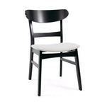 Okak Chaises de salle à manger modernes du milieu du siècle, lot de 2, rondes, rembourrées avec dossier incurvé et pieds en métal, chaises d'appoint en bouclé pour cuisine et salle à manger
